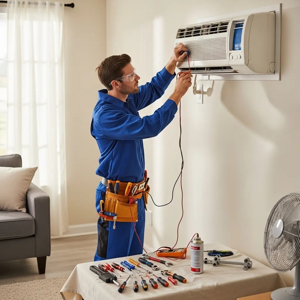 Saruhanlı Finlux Finlux klima gaz dolumu ve bakım – Enerji verimliliği artırıldı. - Teknik servis örneği